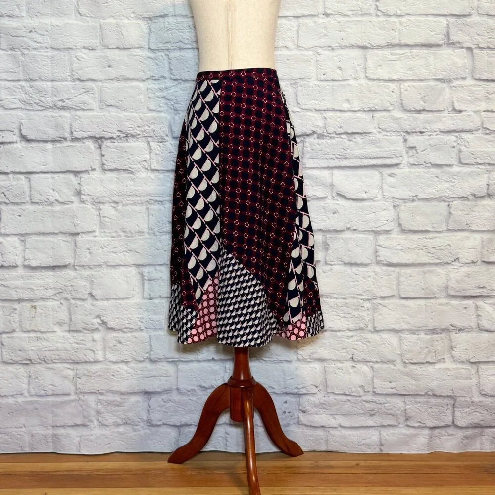 HD in Paris Marilyn Polka Dot Patchwork Print Midi Skirt - Picture 2 of 9